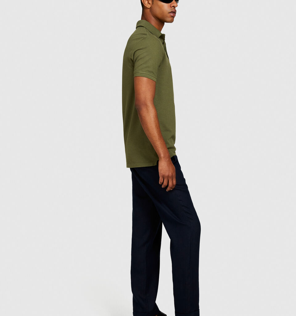 Regular fit trousers in 100% linen - men's regular fit trousers - Dark Blue | Sisley image number 2